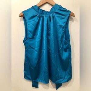 Blue Sleeveless Blouse